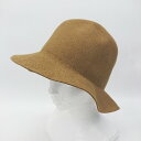 ◇ ⊇ NINE ナイン ウール系 ハット 帽子 オリーブ サイズ1 レディース E 【中古】