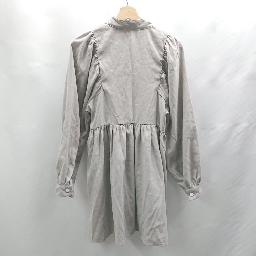 ◇ ⊇ JUNOAH ジュノア 長袖 チュニック サイズL モカ系 レディース E 【中古】