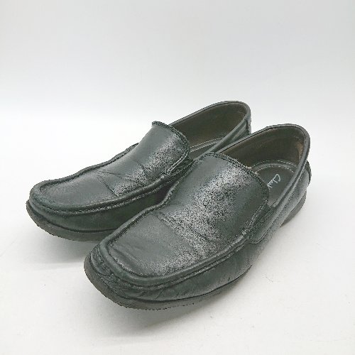 ◇ Clarks スクウェアトゥ 革靴 オフィス 仕事 スーツ おしゃれ ビジネスシューズ サイズ26.5 ブラック メンズ E 【中古】