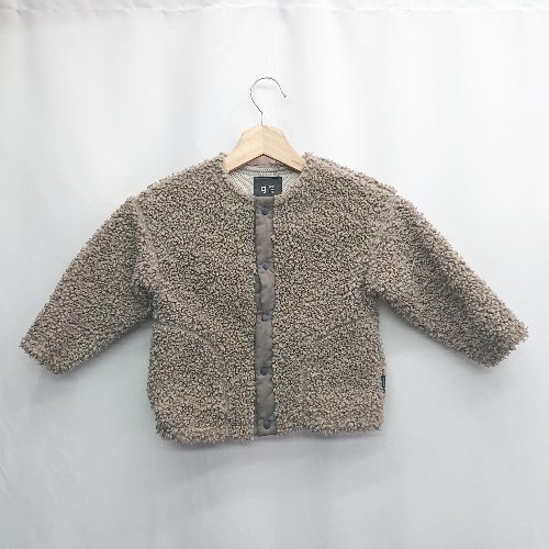 ◇ ⊇ quoti use fith クゥオティ ユース フィス キッズ ベビー 長袖 ボアジャケット サイズ100 モカ 男の子 女の子 E 【中古】