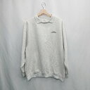 ◇ ⊇ Discoat ディスコート 裏起毛 襟付き 長袖 トレーナー サイズF ライトグレー メンズ E 【中古】