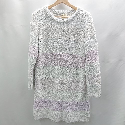 ◇ ⊇ gelato pique ジェラートピケ ボーダー柄 長袖 パジャマ サイズF ピンク ホワイト レディース E 【..