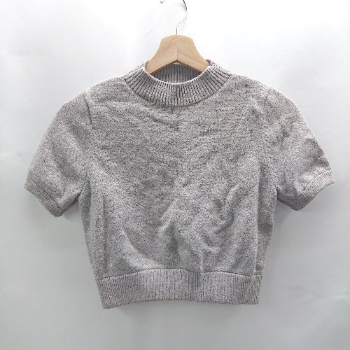 ◇ ⊇ ◎ who's who Chico ハイネック 半袖 ニット サイズF グレー系 レディース E 【中古】