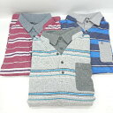 ◇ ⊇ ◎ ●美品● 《 COMME LE VENT HOMME まとめ売り3点セット サイズLL ボーダー柄 ポロシャツ メンズ 》 E 【中古】
