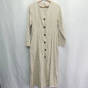 ◇ ⊂◎ le.coeur blanc ルクールブラン 長袖 ロング ワンピース サイズ38 ベージュ系 レディース E 【中古】