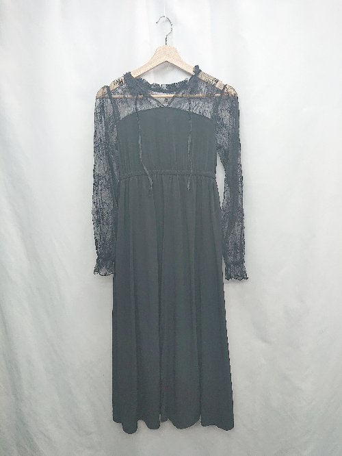 ◇ ⊂ Sweet Mommy スウィートマミー 長袖 膝下丈 ワンピース サイズM ブラック系 レディース E 【中古】