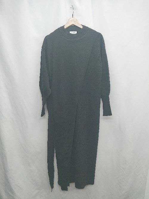 ◇ ⊇ STYLEMIXER スタイルミキサー ニット 長袖 ロング丈 ワンピース サイズM ブラック レディース E 【中古】