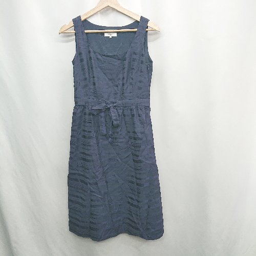 ◇ ⊂ NATURAL BEAUTY BASIC ひざ丈 ワンピース サイズM ネイビー系 レディース E 【中古】