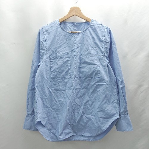 ◇ Θ le.coeur blanc ルクールブラン コットン100% 長袖 カットソー サイズ38 ライトブルー レディース ..