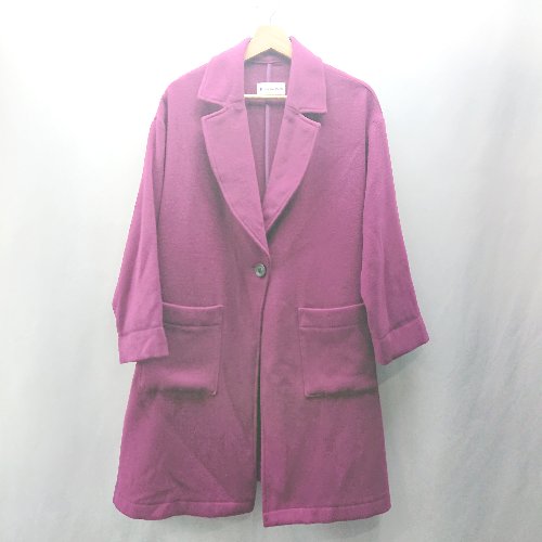 ◇ ⊇ GLOBAL WORK グローバルワークワーク ウール調 長袖 テーラードジャケット サイズF パープル レディース メンズ E 【中古】