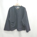 ◇ ⊇ pattern torso antiqua アンティカ 総柄 長袖 パーカー サイズF ブルー系 レディース E 【中古】