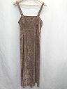 ◇ ⊇ w closet ダブルクローゼット ロング ワンピース サイズF ブラウン系 レディース E 【中古】