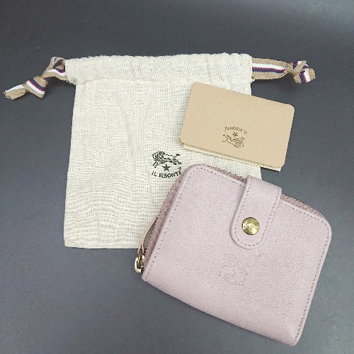 ◇ Θ◎ IL BISONTE イルビゾンテ シンプル 上品 二つ折り 財布 ウォレット ピンク系 レディース E 【中古】 ◇ Θ◎ IL BISONTE イルビゾンテ シンプル 上品 二つ折り 財布 ウォレット ピンク系 レディース E 【中古】