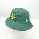 ◇ Θ NEW ERA ニューエラ ワンポイント刺繍 バケットハット グリーン系 サイズ表記なし レディース メンズ E 【中古】