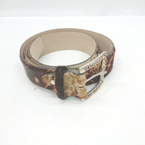 ◇ Θ SILVANO BIAGINI Genuine Leather 牛革 カウレザー ベルト ブラウン サイズ表記なし レディース E 【中古】