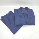 ◇ ⊆ THE SUIT COMPANY ザ スーツカンパニー ストライプ柄 膝丈 S スーツ上下 サイズ38 ネイビー系 レディース E 【中古】