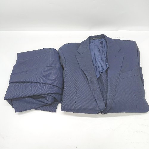 ◇ ⊂ green label relaxing グリーンレーベル リラクシング ストライプ柄 S スーツ上下 サイズ44 ネイビー系 メンズ E 【中古】
