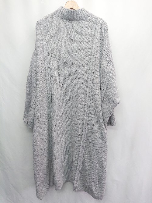 ◇ ⊇ pattern torso antiqua アンティカ 長袖 膝下丈 ワンピース サイズF グレー系 レディース E 【中古】