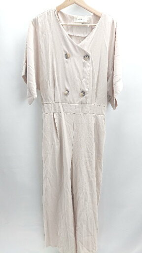 ◇ ⊂ lowy by corners 半袖 オールインワン サイズM ベージュ レディース E 【中古】 ◇ ⊂ lowy by corners 半袖 オールインワン サイズM ベージュ レディース E 【中古】