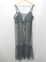 ◇ ⊂Φ Riberry リベリー レース ロング キャミワンピース サイズF ブラック レディース E 【中古】
