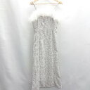 ◇ ⊇ GRL グレイル ラメ ツイード ロング キャミ マーメイド ワンピース サイズM グレー レディース E 【中古】