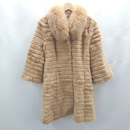 ■ ⊇ RUIRUE BOUTIQUE ルイルエブティック ラビット毛皮 長袖 毛皮コート サイズL ベージュ系 レディース E 【中古】 ■ ⊇ RUIRUE BOUTIQUE ルイルエブティック ラビット毛皮 長袖 毛皮コート サイズL ベージュ系 レディース E 【中古】