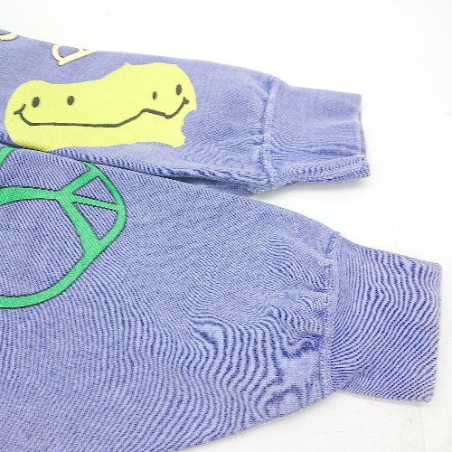 ◇ ⊇ bal original dot comme 裏起毛 長袖 パーカー サイズL パープル メンズ E 【中古】