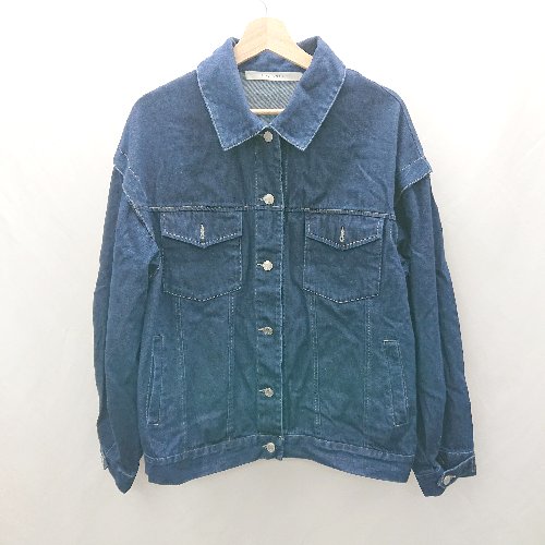 ◇ ⊇ RAY CASSIN レイカズン 綿 デニム 長袖 ジャケット サイズF ブルー レディース E 【中古】