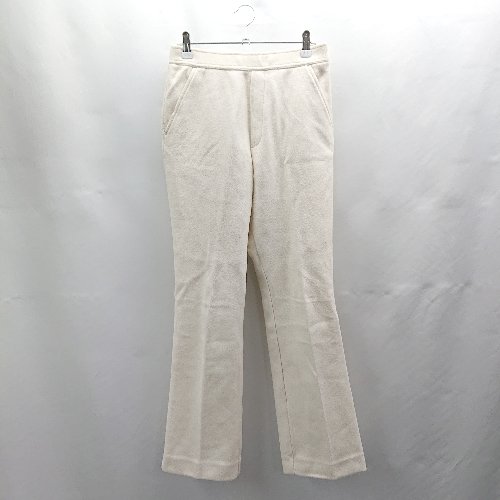 ◇ ⊇ UNITED ARROWS ユナイテッドアローズ ウエストゴム ストレートパンツ サイズM アイボリー レディース E 【中古】