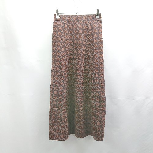 ◇ Θ Techichi テチチ 柄物 ロング フレア スカート サイズフリー ブラウン系 レディース E 【中古】