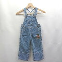 ◇ ⊂ DOUBLE_B ダブルビー キッズ 子供服 オーバーオール サイズ90 ブルー 女の子 男の子 E 【中古】