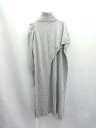 ◇ ⊇◎●未使用● la belle Etude ラベル エチュード タートルネック アシンメトリー 長袖 ロング ワンピース サイズF グレー レディース E 【中古】