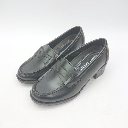◇ Θ CEDAR CREST セダークレスト ヒール高 ローファー サイズ23 ブラック レディース E 【中古】