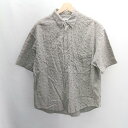 ◇ ⊂ WYM LIDNM ウィム バイ リドム 綿 半袖 シャツ サイズM チャコールグレー系 メンズ E 【中古】(4)
