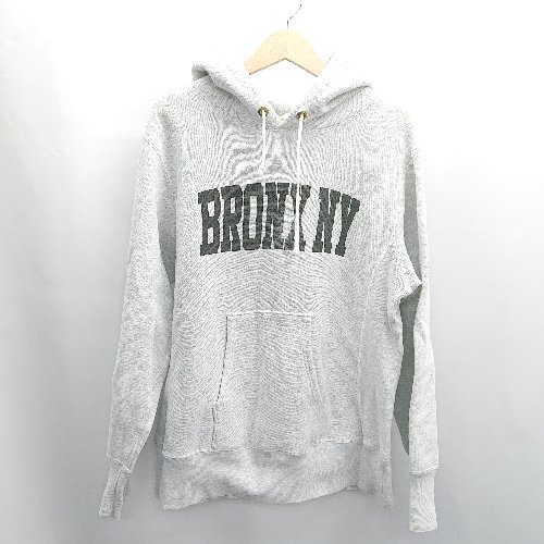 ◇ ⊇ Champion チャンピオン 裏起毛 プリント 長袖 パーカー サイズL グレー メンズ E 【中古】 ◇ ⊇ Champion チャンピオン 裏起毛 プリント 長袖 パーカー サイズL グレー メンズ E 【中古】
