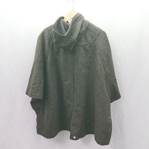 ◇ ⊇ Jena espace merveilleux ジェナ エスパス メルヴェイユ 長袖 ポンチョ サイズF カーキ系 レディース E 【中古】