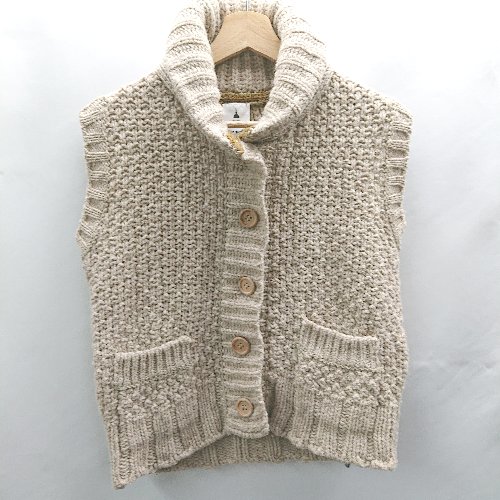 ◇ ⊇ niko and … ニコアンド ノースリーブ ベスト サイズ表記なし ベージュ系 レディース E 【中古】