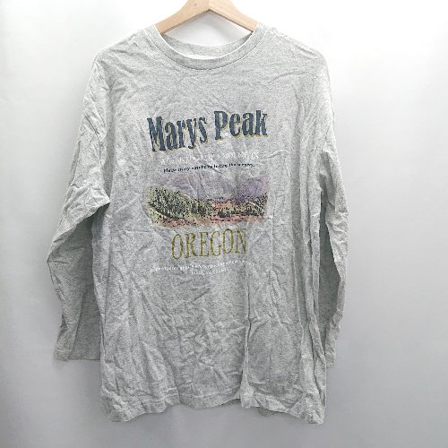 ◇ ⊂ forksy. フォルクシー 綿 長袖 Tシャツ サイズF グレー レディース E 【中古】