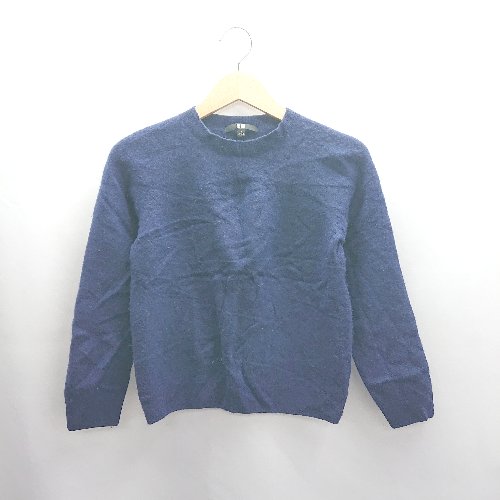 ◇ ⊇ UNIQLO ユニクロ カシミヤ100% 長袖 セーラー サイズM ブルー レディース E 【中古】