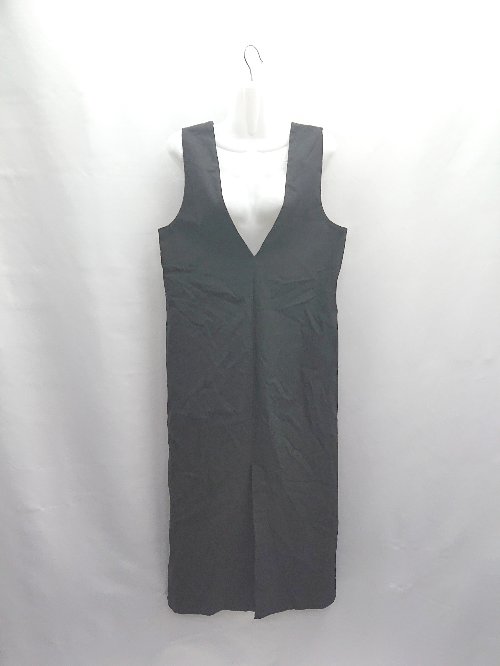 ◇ ⊂ URBAN RESEARCH アーバンリサーチ サロペット風 ロング ワンピース サイズ1 ブラック レディース E 【中古】