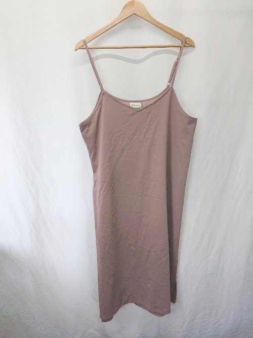 ◇ ◎ ●未使用● ⊂ Alma Design アルマデザイン 膝下丈 キャミ ワンピース サイズL モカ系 レディース E 【中古】