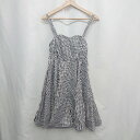 ◇ ⊂ titty&Co ウエストベルト付き 千鳥柄 ミニ丈 ワンピース サイズF ブラック ホワイト レディース E 【中古】