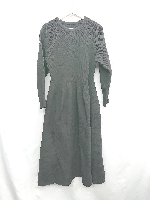 ◇ Θ Ti ALEFS 長袖 ロング丈 ワンピース サイズM ブラック レディース E 【中古】