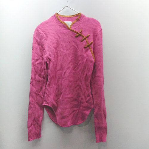 ◇ ⊇ LILY BROWN リリー ブラウン KEITA MARUYAMAコラボ 長袖 チャイナニット サイズ1 ピンク レディース E 【中古】 ◇ ⊇ LILY BROWN リリー ブラウン KEITA MARUYAMAコラボ 長袖 チャイナニット サイズ1 ピンク レディース E 【中古】