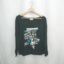 ◇ ⊂ WORLD WIDE LOVE! ワールドワイドラブ 長袖 ロンT サイズ1 ブラック レディース E 【中古】