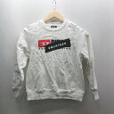 ◇ ⊇ DIESEL ディーゼル ロゴ刺繍 キッズ 長袖 スウェットトレーナー サイズ表記なし ホワイト系 レディース メンズ E 【中古】