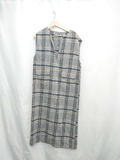 ◇ ⊇ ITEMS URBAN RESEARCH チェック柄 ロング丈 ワンピース サイズFree グレー ブラック レディース E 【中古】 ◇ ⊇ ITEMS URBAN RESEARCH チェック柄 ロング丈 ワンピース サイズFree グレー ブラック レディース E 【中古】