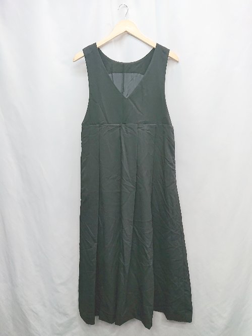 ◇ ⊂ ◎ ●未使用● KBF ケービーエフ プリーツ ジャンバー ロング丈 ワンピース サイズOne ブラック レディース E 【中古】