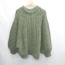 ◇ ⊇ select MOCA セレクト モカ 長袖 セーター サイズF グリーン系 レディース E 【中古】