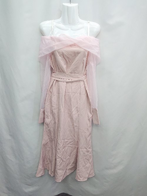 ◇ ⊂ Brown Sugar ブラウンシュガー 無地 長袖 膝下丈 ワンピース サイズM ピンク系 レディース E 【中古】